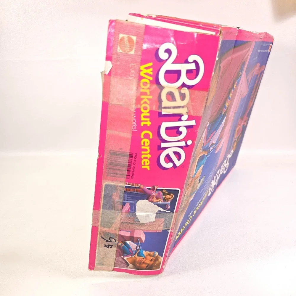 VTG Mattel 1984 Barbie Workout Center Retail BOX ONLY Display‎ Collection Flawed